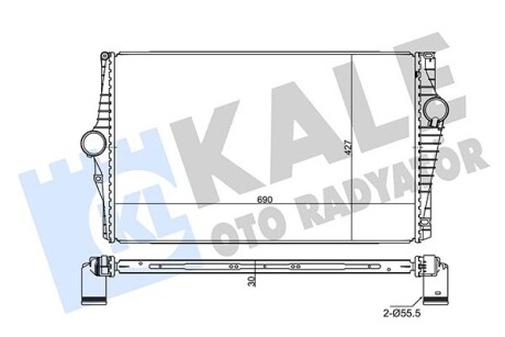 Радіатор інтеркулера Volvo XC90 I 02-14 Kale 350840