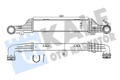 Радіатор інтеркулера MB E-class (W210) 2.7/3.2D 99-03 Kale 350865