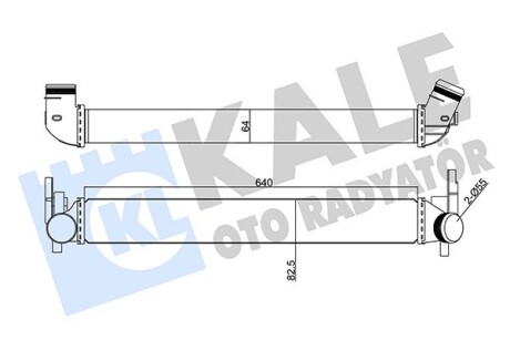 Радіатор інтеркулера Skoda Roomster/Fabia 08- Kale 350870