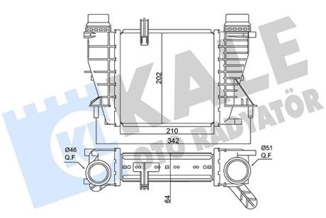 Интеркулер Renault Clio, Modus (10-)/Nissan Note (07-) 1.5 dCi Kale 350880