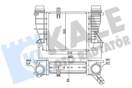 Интеркулер Renault Clio, Modus (10-)/Nissan Note (07-) 1.5 dCi Kale 350880