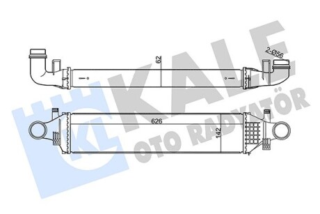 Радіатор інтеркулера MB A-class (W176)/B-class (W246/W242) 1.6-2.2D 11- OM651/M270 Kale 350895