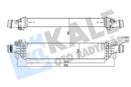 Радиатор интеркулера Opel Mokka/Chevrolet Trax 1.4/1.4LPG 12- Kale 350920