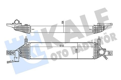 Радіатор інтеркулера Nissan Qashqai 1.6D 11-14 Kale 350930