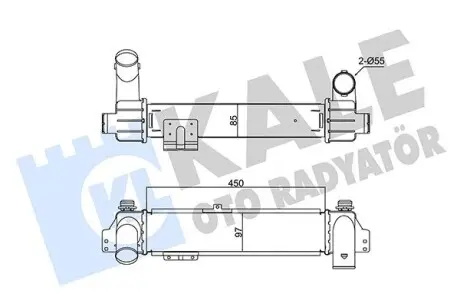 Радіатор інтеркулера Kia Sorento 2.5D 02- Kale 350935