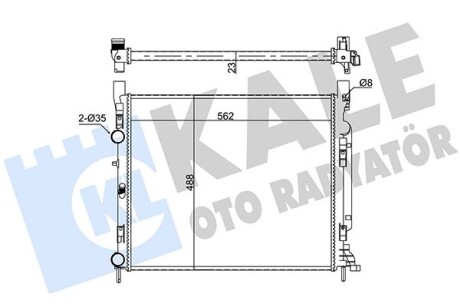 Радіатор охолодження Renault Kangoo, Grand Kangoo, Kangoo Express, Kango Be Bop - Kale 351010