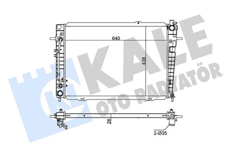 Радиатор охлаждения Hyundai Tucson, Kia Sportage OTO RADYATOR Kale 351240