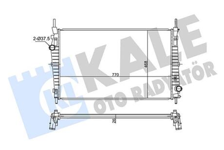 FORD Радиатор охлаждения Transit 3.2TDCi 07- Kale 351275