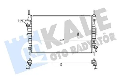 FORD Радиатор охлаждения Transit 3.2TDCi 07- Kale 351275