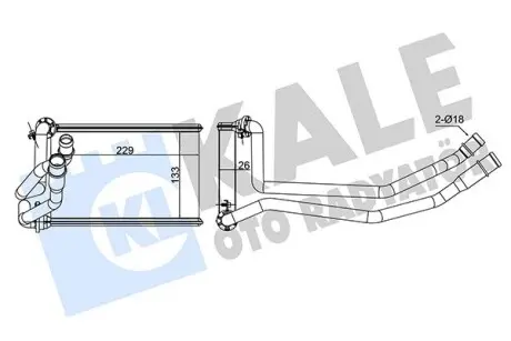 Радиатор отопителя Renault Megane II Kale 351685