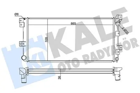 CHRYSLER радіатор охолодження Grand Voyager 2.5TD 95-,Dodge Kale 351935