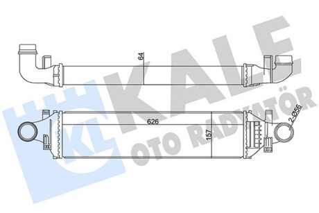 Радиатор интеркулера MB A-Class (W176) 12-18/B-Class (W246, W242) 1.5-2.2CDI/2.0-2.2i 11-18 Kale 352020