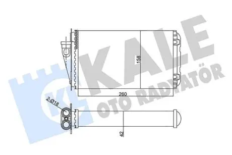 FIAT Радиатор отопления Alfa Romeo 145/146/155 92- Kale 352030