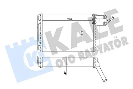 VOLVO Радиатор отопления 740/760/780/940/960,S90 Kale 352050