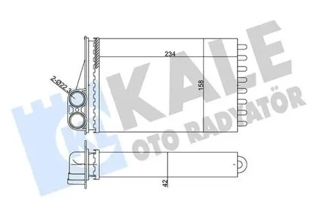 PEUGEOT Радиатор отопления 207 Kale 352055