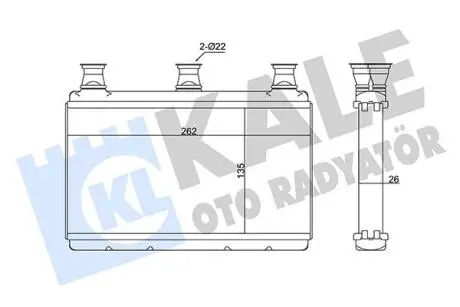 BMW Радиатор отопления 5 E60,6 E64 03- Kale 352075