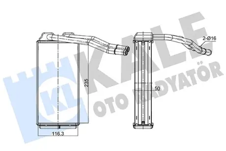 LAND ROVER Радіатор опалення Freelander 98- Kale 352090