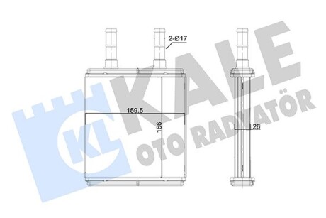 Радиатор отопителя Hyundai Getz OTO RADYATOR Kale 352110