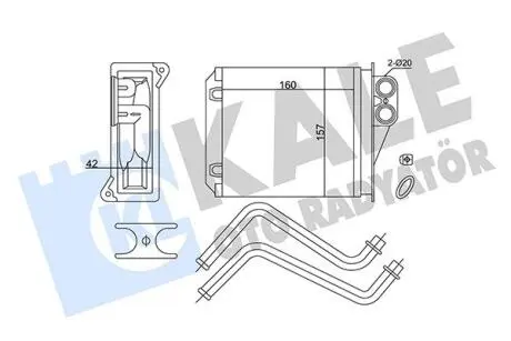 DB Радиатор отопления Sprinter 06-,VW Crafter 06- Kale 352175