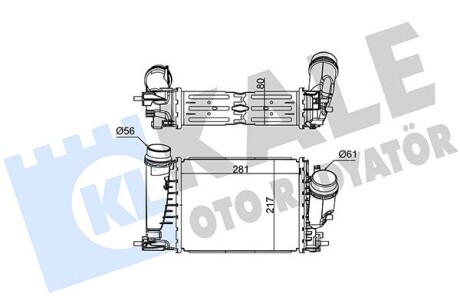 Радіатор інтеркулера Renault Megane IV 1.6 dCi 15- Kale 352250