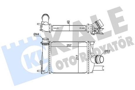 Радіатор інтеркулера Renault Clio 0.9 TCe 12- Kale 352255