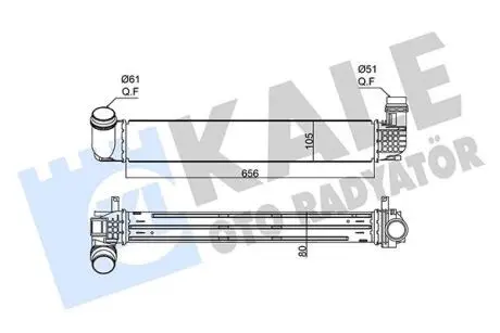 Радиатор интеркулера Renault Scenic III/Megane III 1.9D/2.0TCei 08- Kale 352265