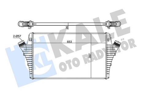 Радіатор інтеркулера Opel Vectra C/Signum 1.9CDTI 04-08 Kale 352355