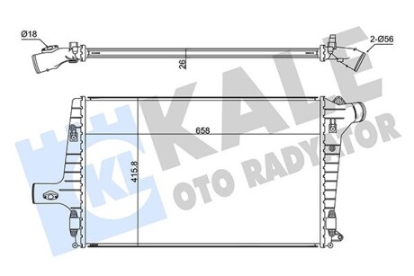 Радіатор інтеркулера Audi A6 2.5D 97-05 Kale 352380