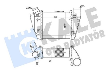 Радіатор інтеркулера Audi A4/A6 2.5TDI 01-06 Kale 352385