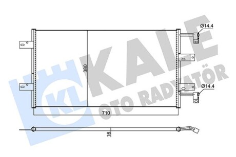 Радиатор кондиционера Nissan Primastar, Opel VIVaro, Renault Trafic II OTO RADYATOR Kale 352585 (фото 1)