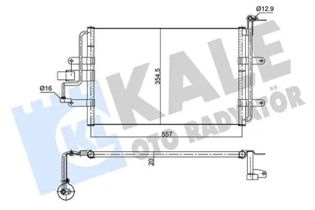 Радиатор кондиционера Seat Leon, Toledo II, Volkswagen Bora, Golf IV OTO RADYATOR Kale 352630