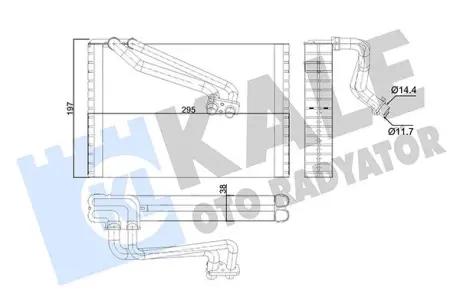 OPEL випарник Corsa D,Fiat Grande Punto,Punto Kale 352975