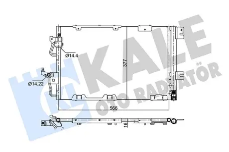 OPEL Радіатор кондиціонера (конденсатор) Astra H, Zafira B Kale 353065