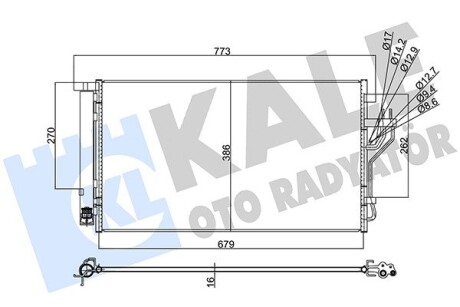 Радіатор кондиціонера (з осушувачем) Hyundai iX35/Kia Sportage 1.6/2.0 10- Kale 353105