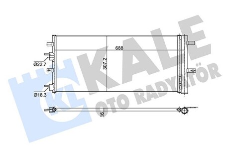 Радіатор кондиціонера Ford Galaxy, Mondeo V, S-Max OTO RADYATOR Kale 353160 (фото 1)