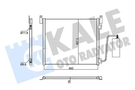 OPEL Радіатор кондиціонера (конденсатор) Signum, Vectra C 2.8/3.0CDTi/3.2 V6 03- Kale 353205