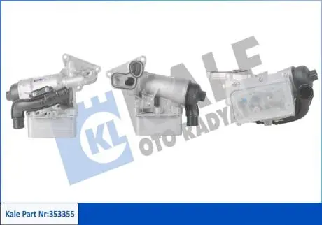 RENAULT Масляный радиатор Koleos I,II,Master III,Trafic II,Opel Movano B,Vivaro,Nissan 2.0/2.3dCi 06- Kale 353355