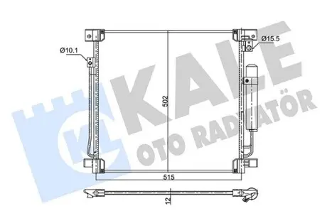 Радіатор кондиціонера Fiat Fullback, Mitsubishi L 200, Triton OTO RADYATOR Kale 354015