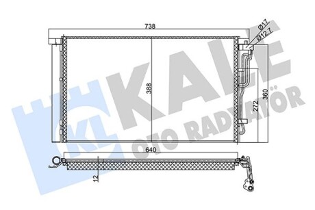 Радіатор кондиціонера Hyundai Elentra (AD) (15-) OTO RADYATOR Kale 354025