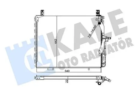 DB Радіатор кондиціонера (конденсатор) W124 85- Kale 354055