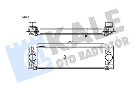 Радіатор інтеркулера Ford Transit 2.2D/3.2D 07- Kale 354140 (фото 1)