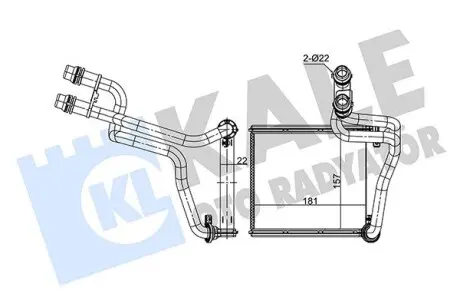 Радіатор обігрівача Volkswagen Golf VI, Golf Plus, Jetta IV OTO RAD Kale 354910