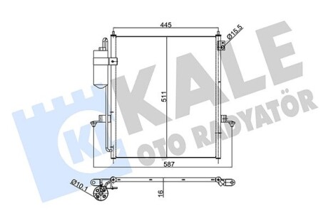 Радіатор кондиціонера Mitsubishi L200, Triton OTO RADYATOR Kale 354965 (фото 1)