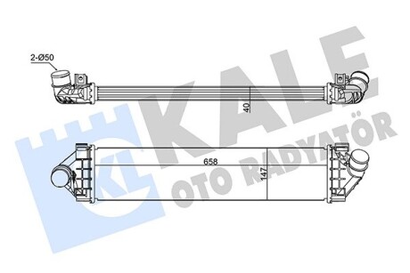 Радиатор интеркулера Ford Mondeo/Focus 1.6-2.5D 03- Kale 355015