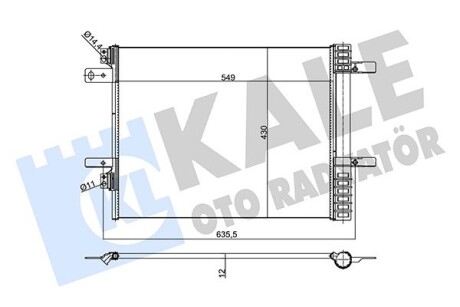 Радиатор кондиционера Citroen Berlingo/Peugeot Expert 1.2-2.0D 13- Kale 355160