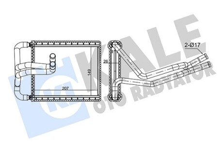 Радіатор обігрівача Hyundai Tucson OTO RADYATOR Kale 355175 (фото 1)