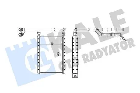 FORD Радиатор отопления Transit Custom 12- Kale 355205