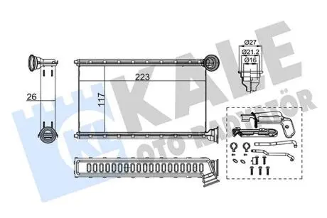 CITROEN Радиатор отопления C1 II,Peugeot 108,Toyota Aygo 14- Kale 355225