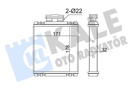 Радиатор отопителя Audi A1 - Seat Ibiiza IV, Ibiza IV Sportcoupe, Ibiza IV Kale 355245 (фото 1)