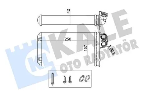 PEUGEOT Радиатор отопления 406 95- Kale 355260